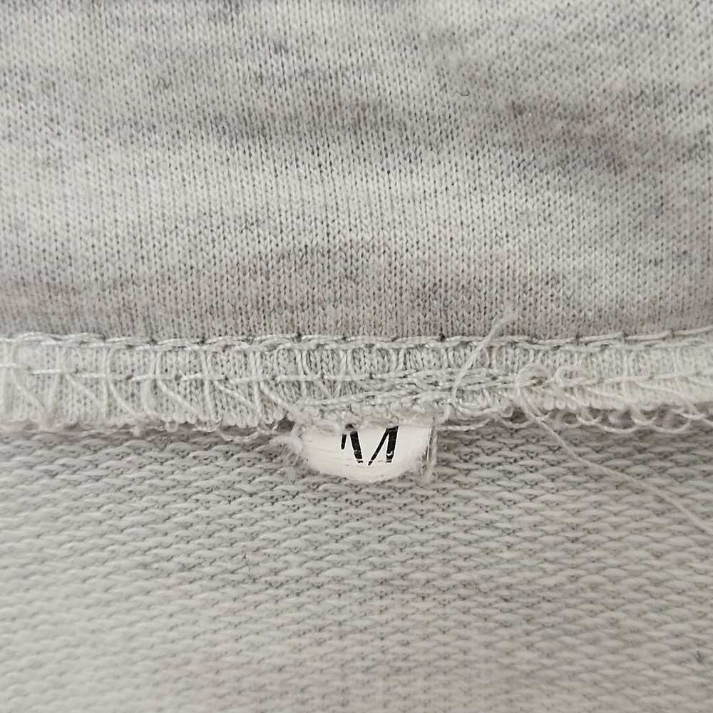 Women's Cream Lace-Up Cropped Sweatshirt Pullover Top Size M - Picture 10 of 10
